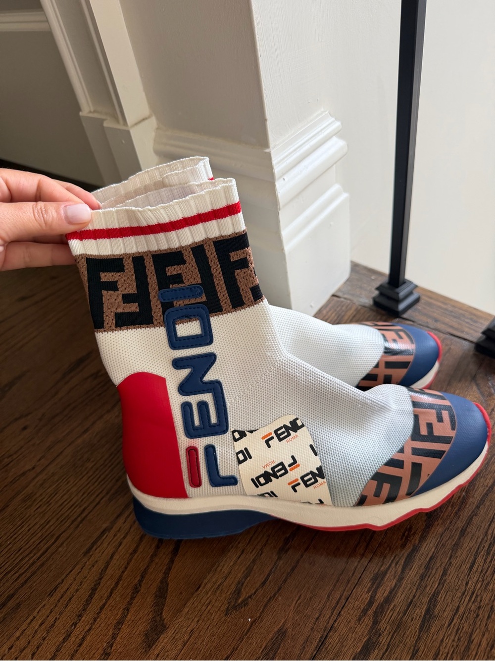 Women Fendi X Fila sock-style sneakers, limited edition
